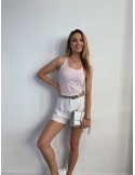 Summer top with thin straps, light pink 9949 - Online store - Boutique